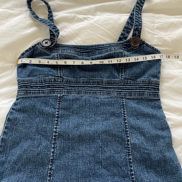 REWIND 90’s overalls style sleeveless denim dress | 11 - Picture 9 of 10